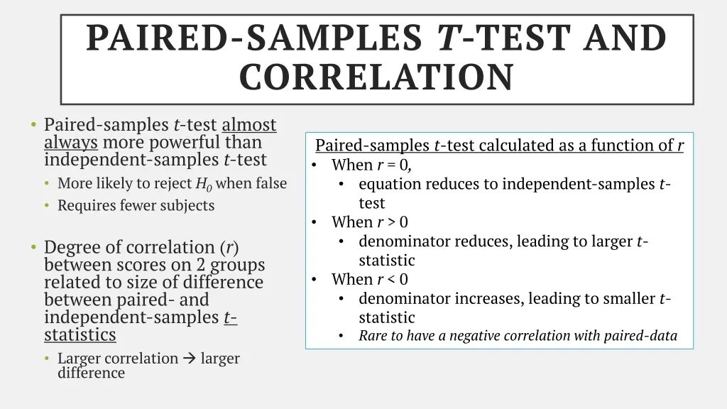 paired samples t test and correlation 1