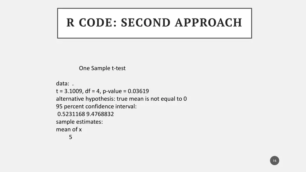 r code second approach 1