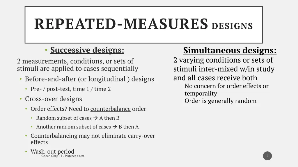 repeated measures designs