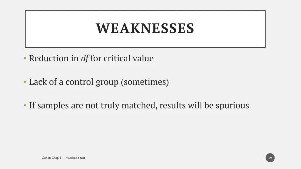 weaknesses