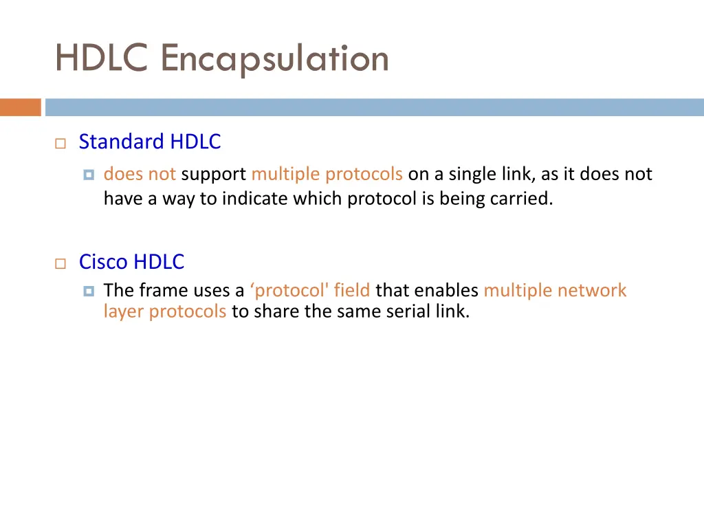 hdlc encapsulation 2