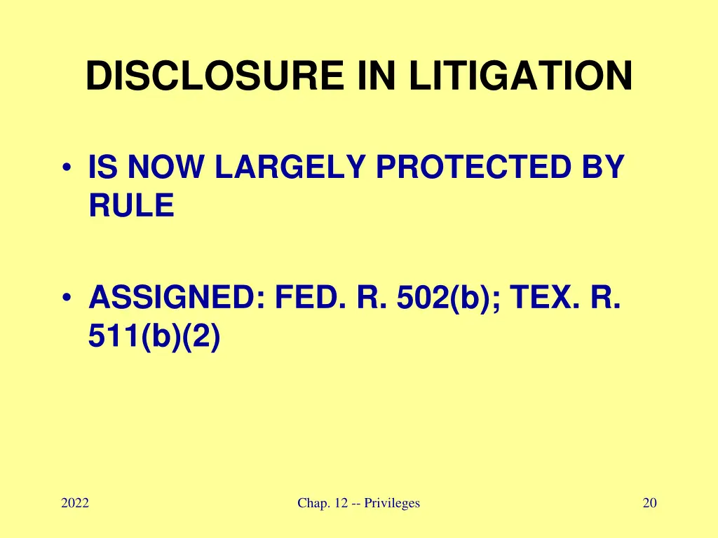 disclosure in litigation