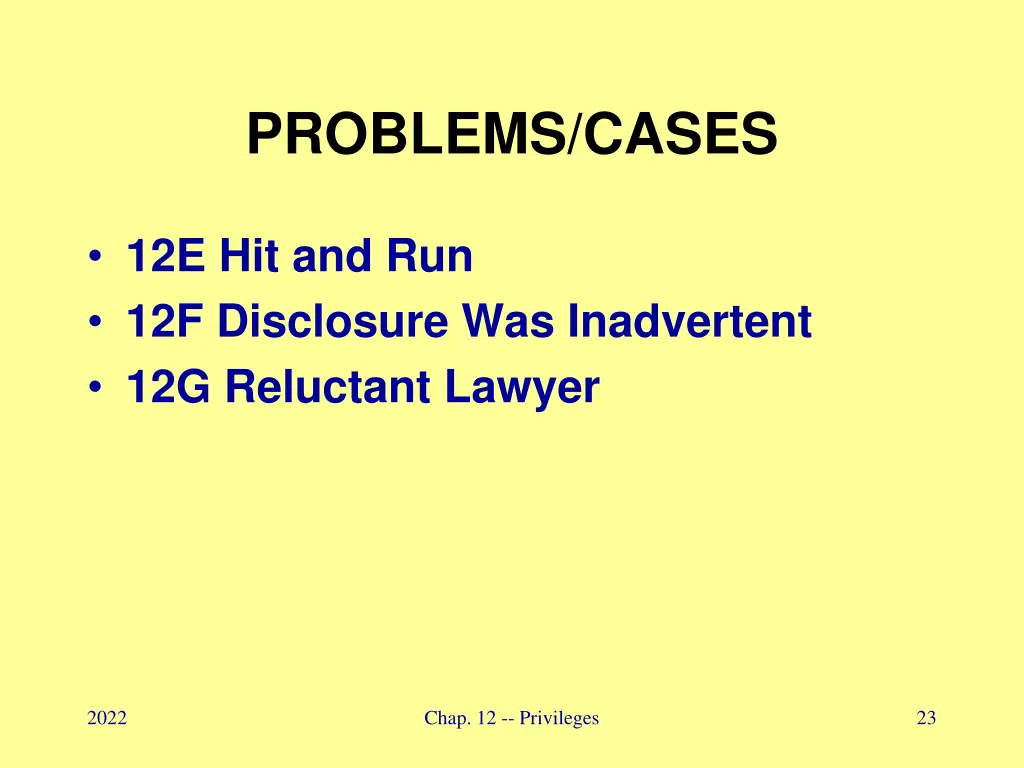 problems cases 1