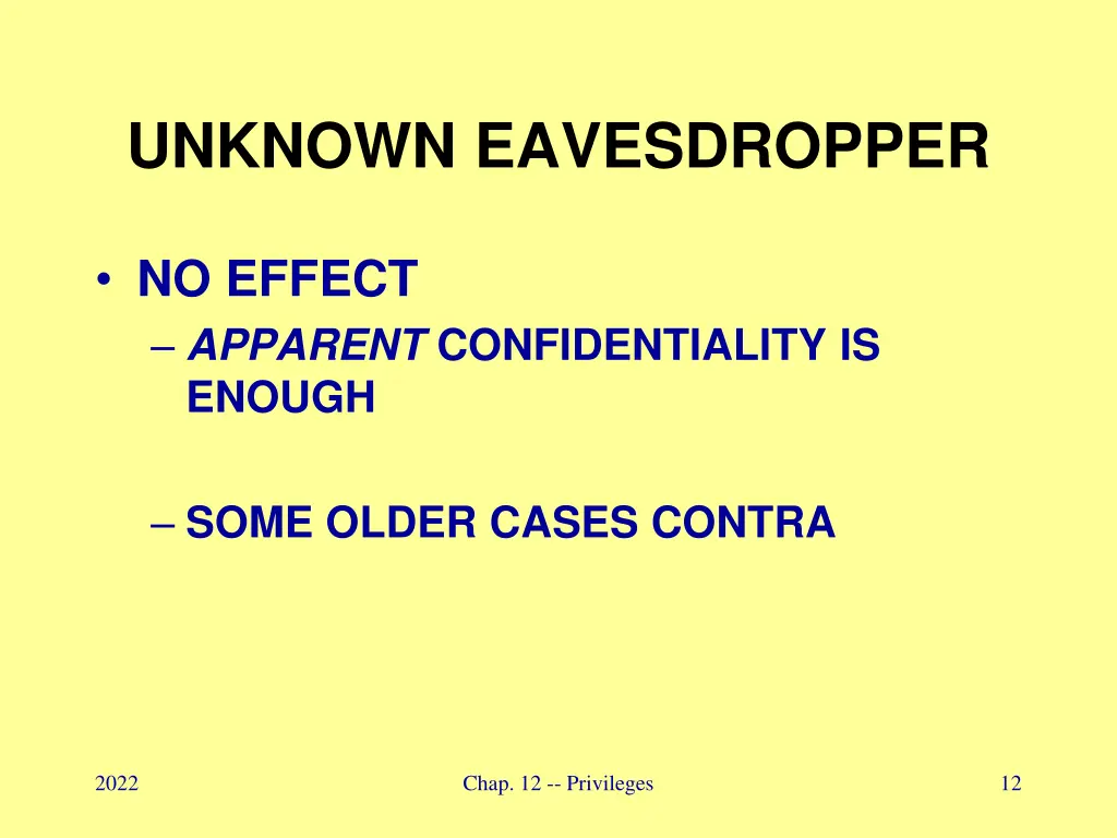 unknown eavesdropper