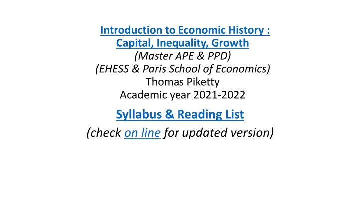 introduction to economic history capital