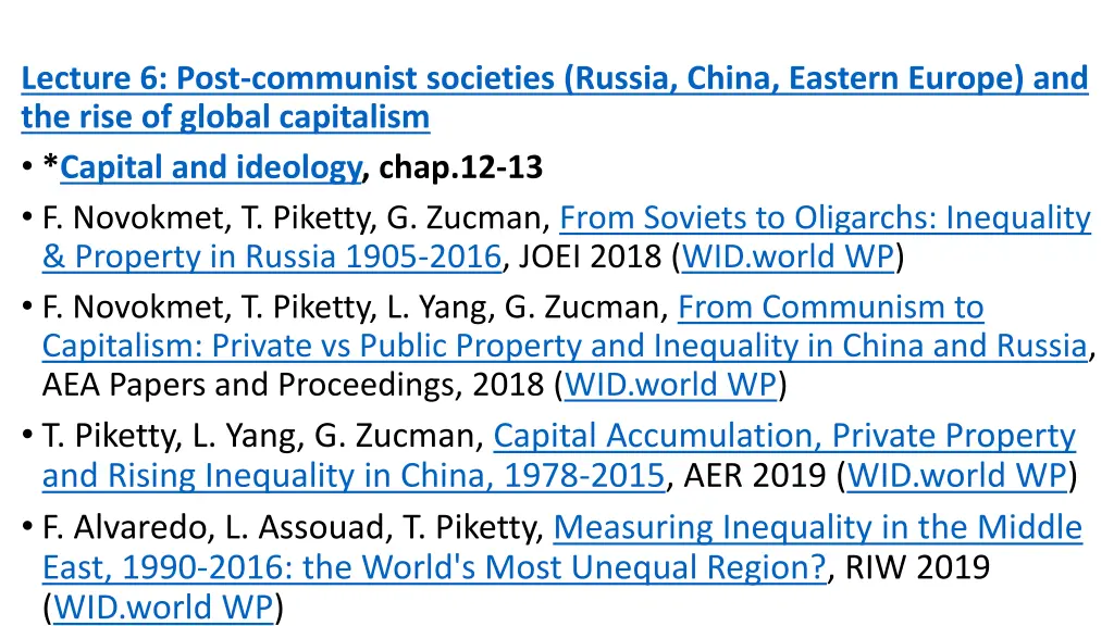 lecture 6 post communist societies russia china