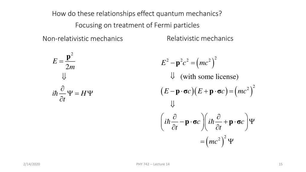 how do these relationships effect quantum