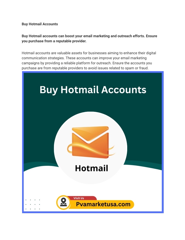 buy hotmail accounts