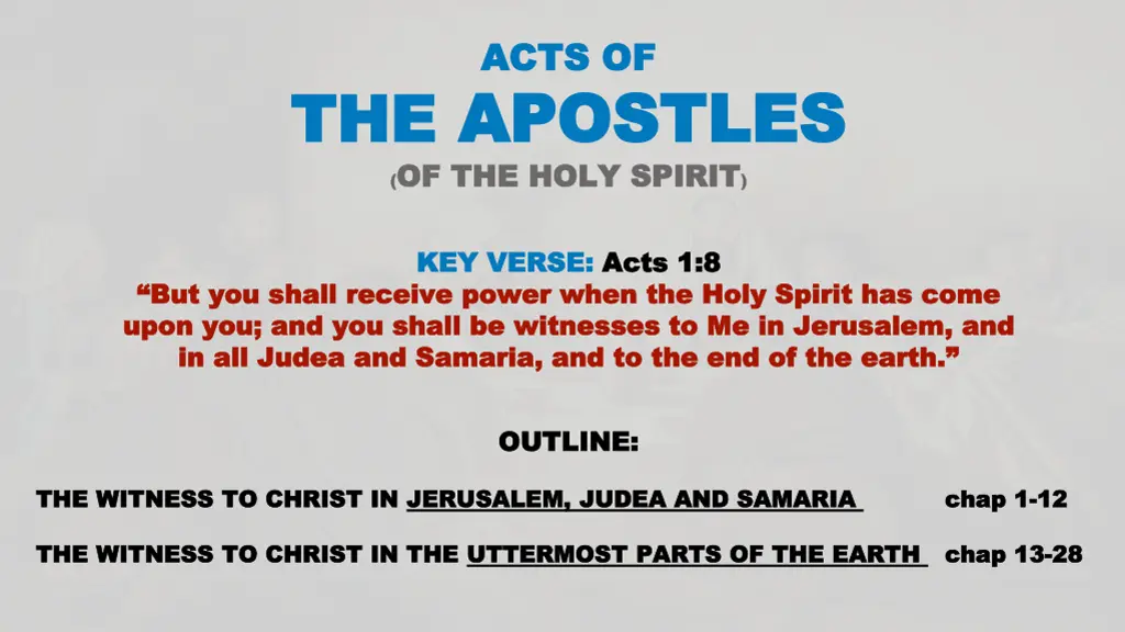 acts of acts of apostles of the holy spirit 2