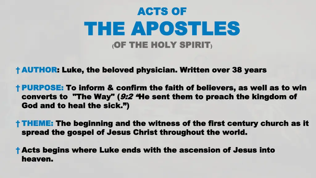 acts of acts of apostles of the holy spirit