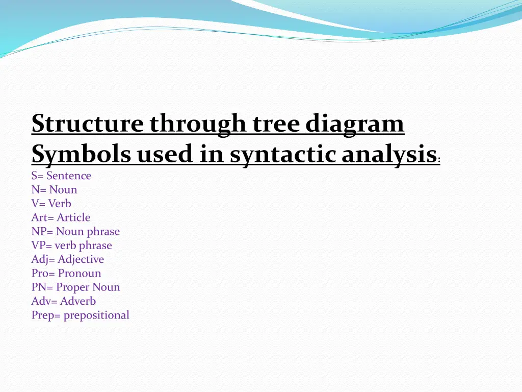 structure through tree diagram symbols used