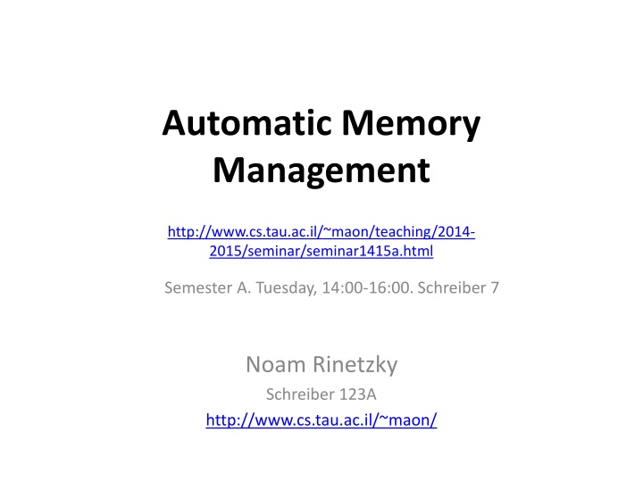 automatic memory management