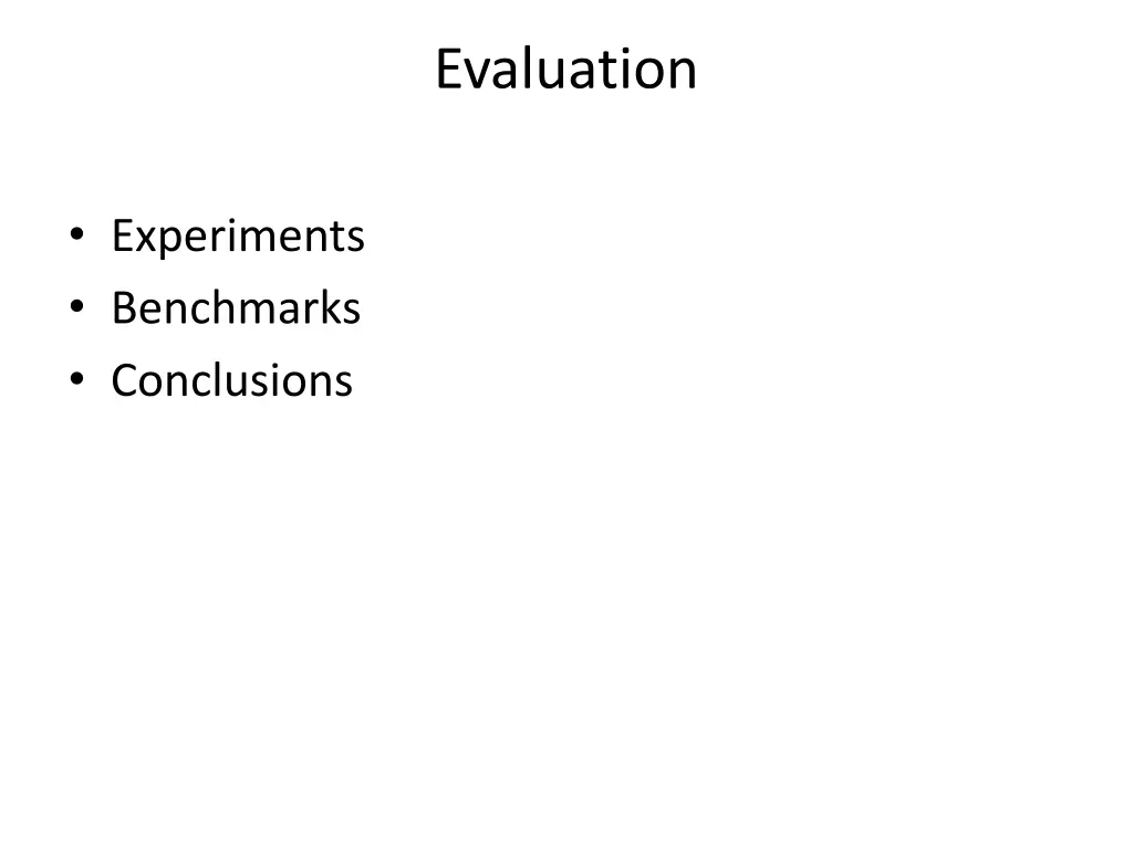 evaluation