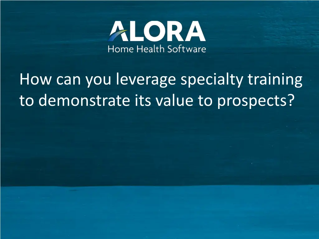 how can you leverage specialty training