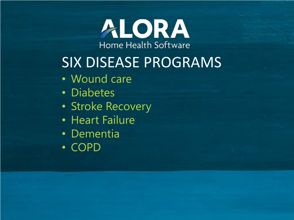 six disease programs wound care diabetes stroke