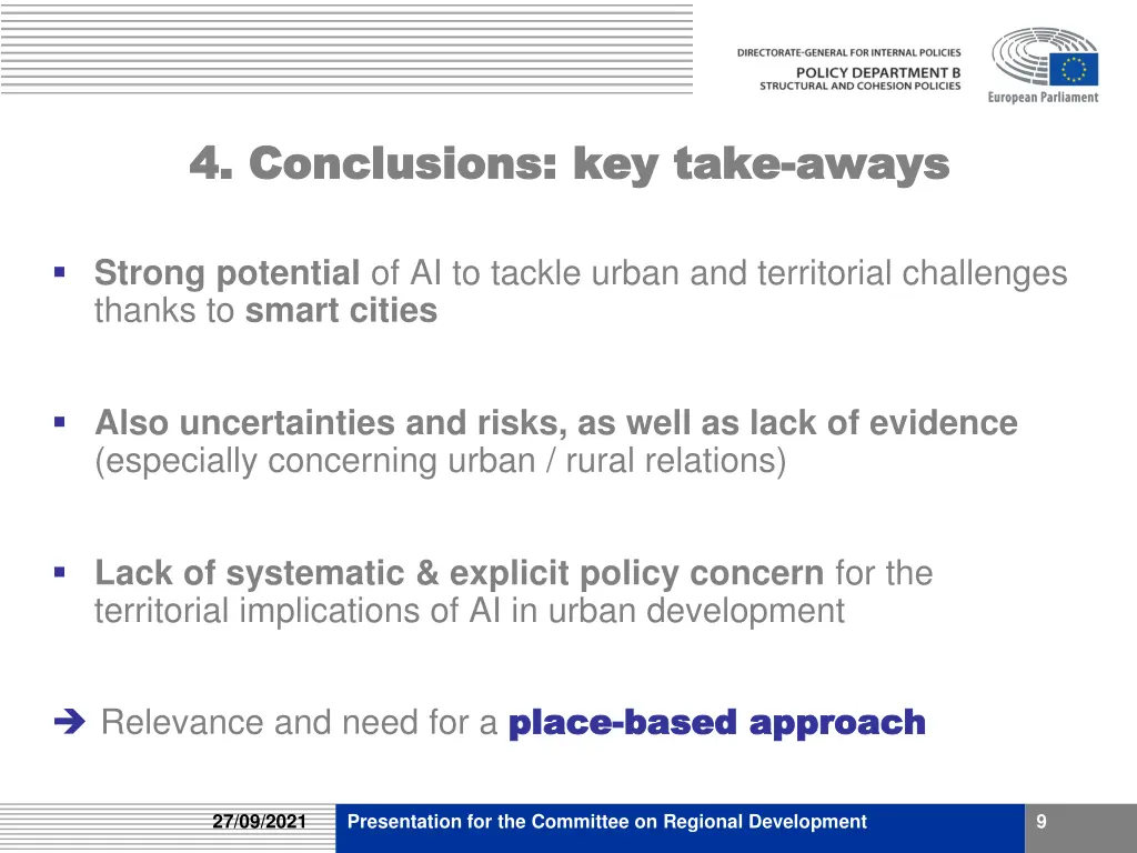 4 conclusions key take 4 conclusions key take