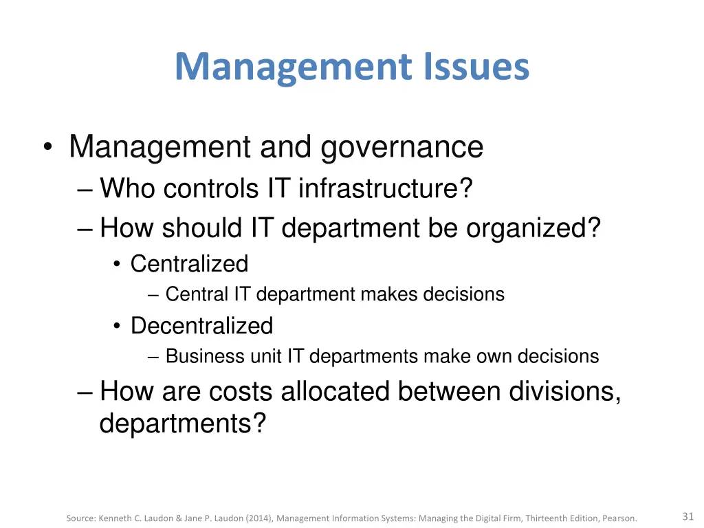 management issues 1