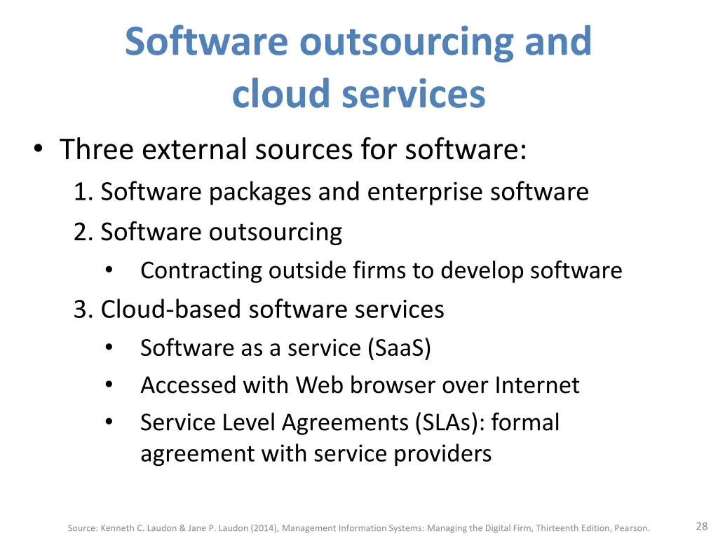 software outsourcing and cloud services three