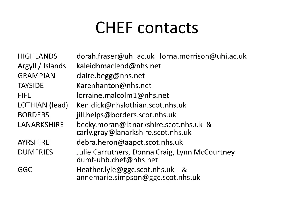 chef contacts