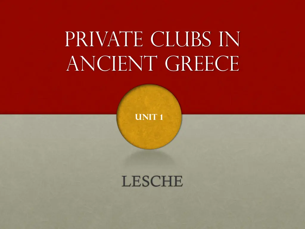 private clubs in ancient greece