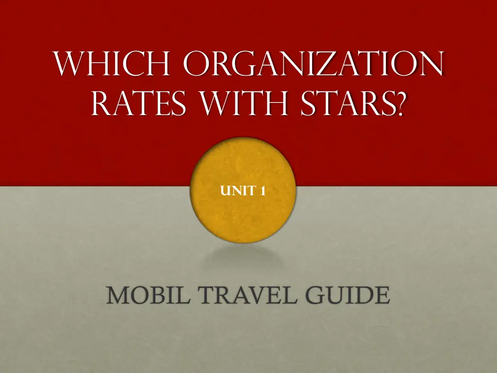 which organization rates with stars