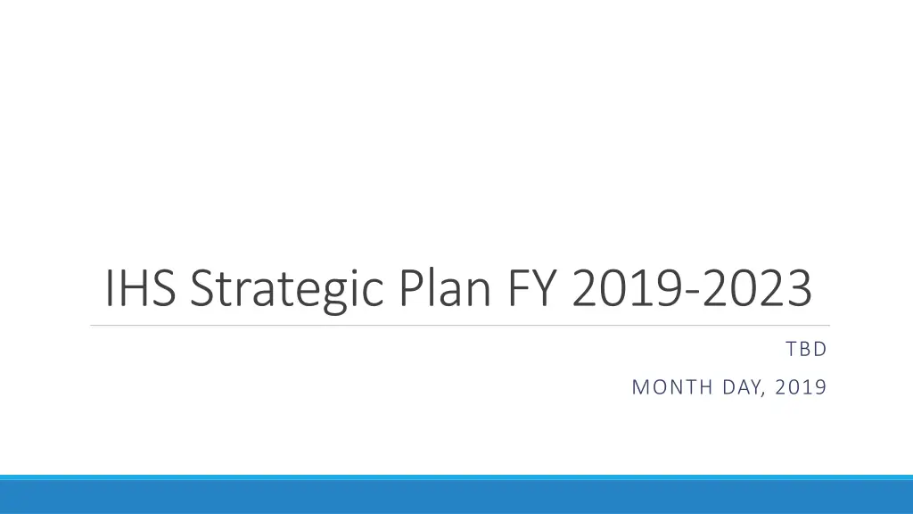 ihs strategic plan fy 2019 2023