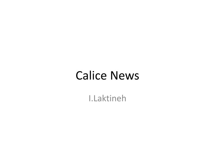 calice news