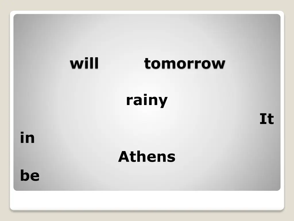 will tomorrow