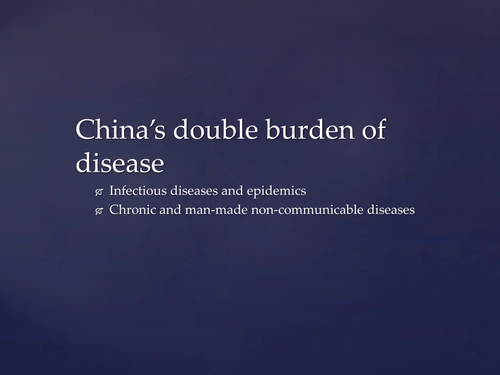 china s double burden of disease