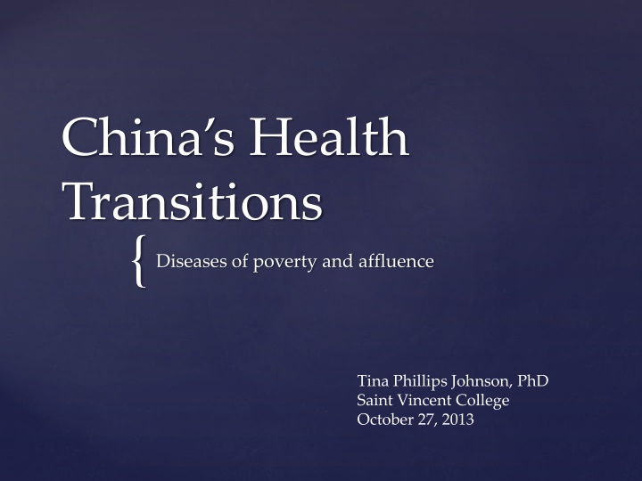 china s health transitions