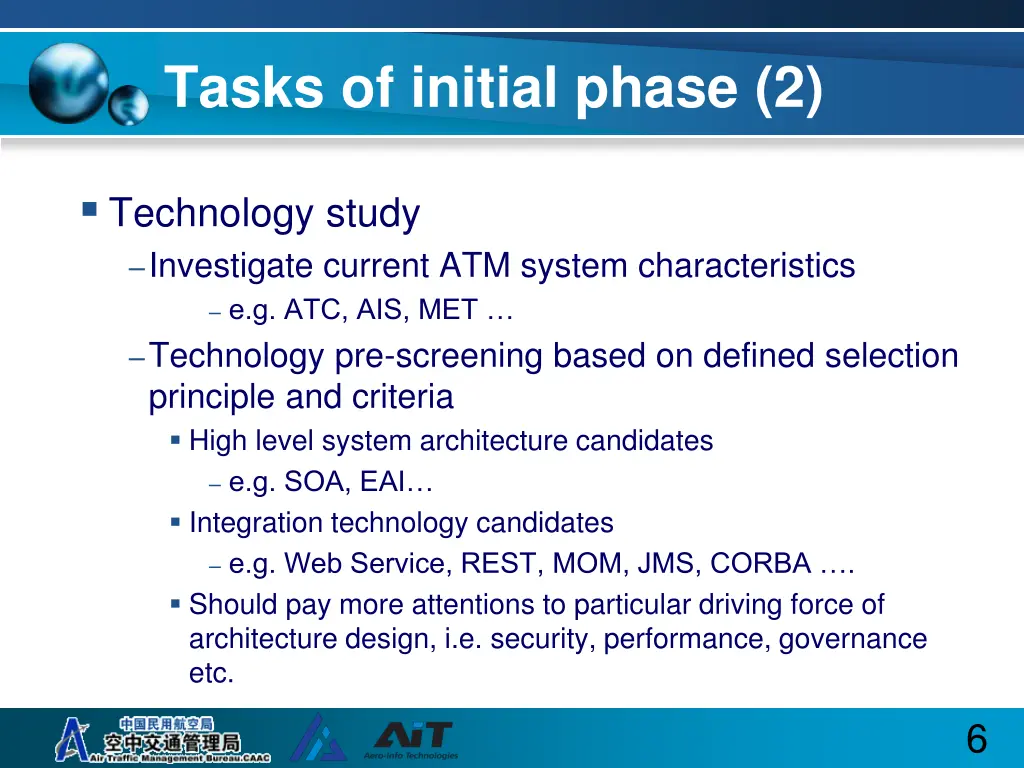 tasks of initial phase 2