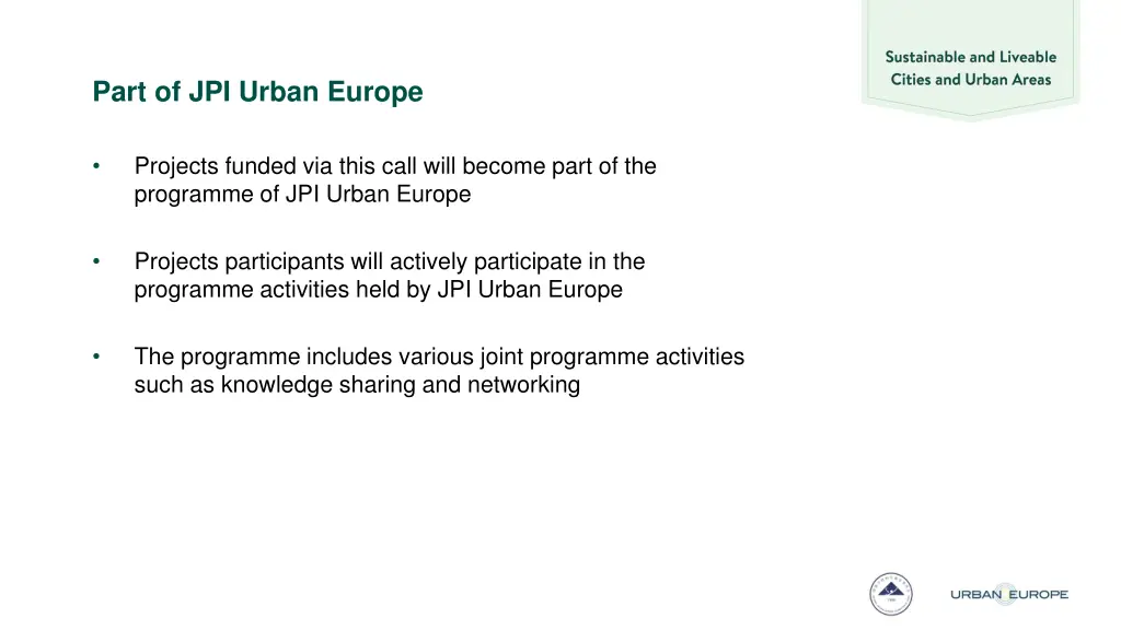 part of jpi urban europe