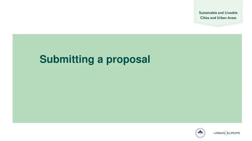 submitting a proposal