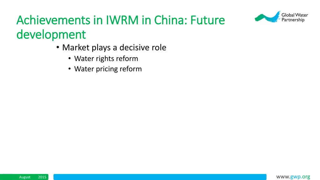 achievements in iwrm in china future achievements