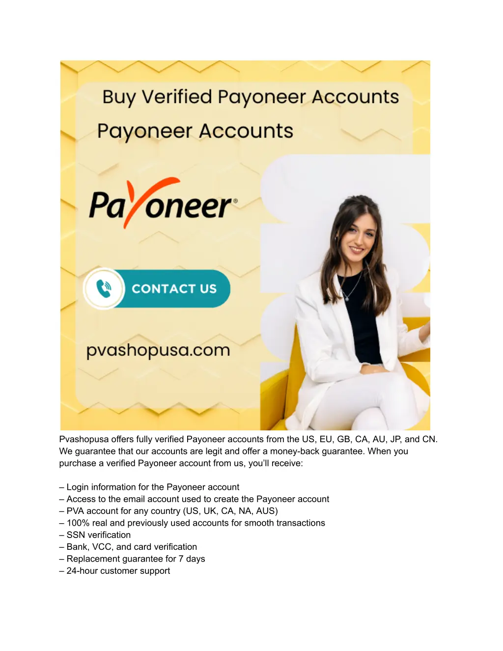 pvashopusa offers fully verified payoneer