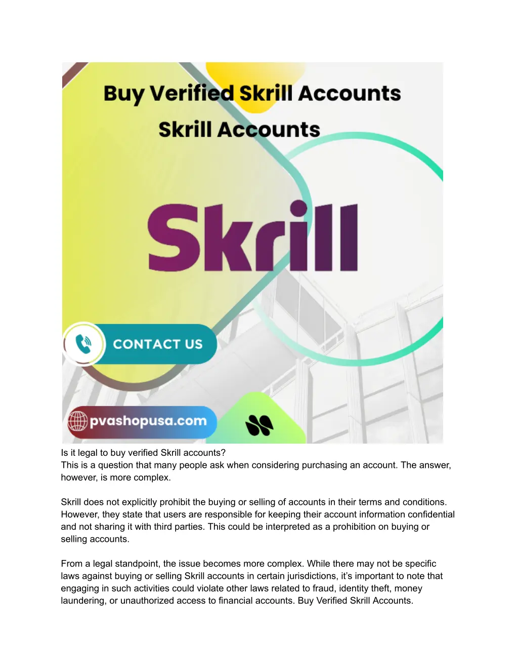 is it legal to buy verified skrill accounts this