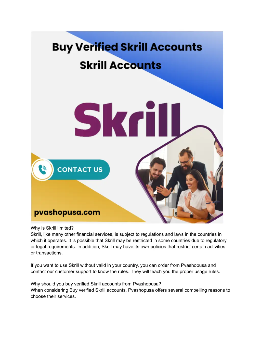 why is skrill limited skrill like many other