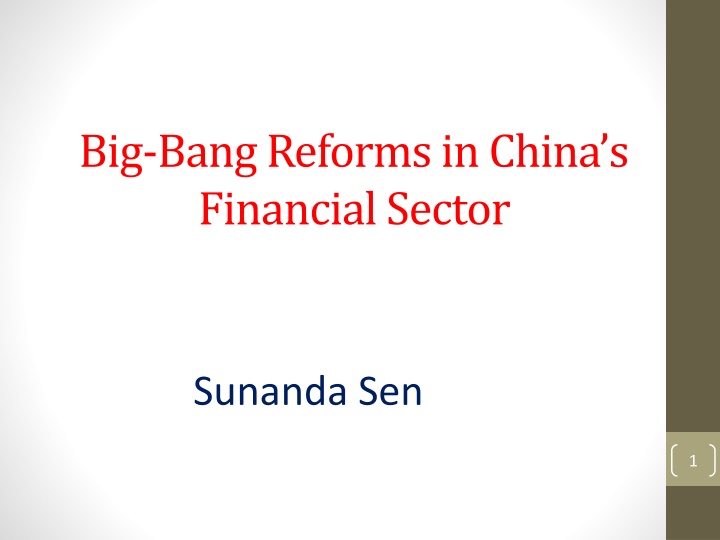 big bang reforms in china s financial sector