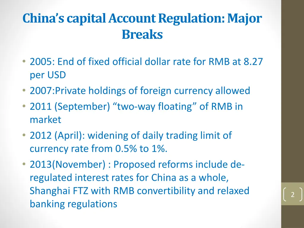 china s capital account regulation major breaks