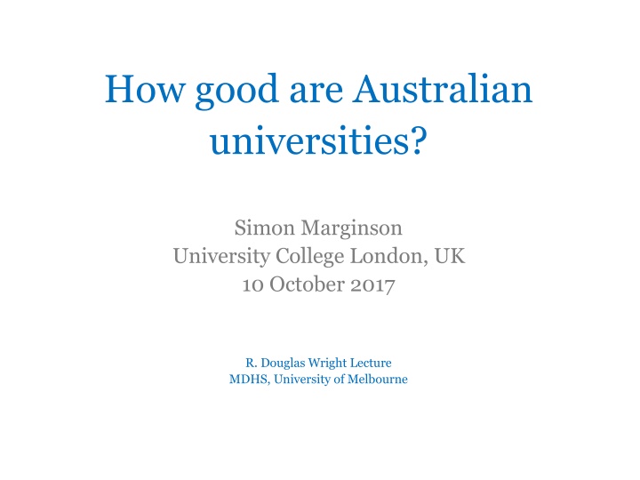 how good are australian universities