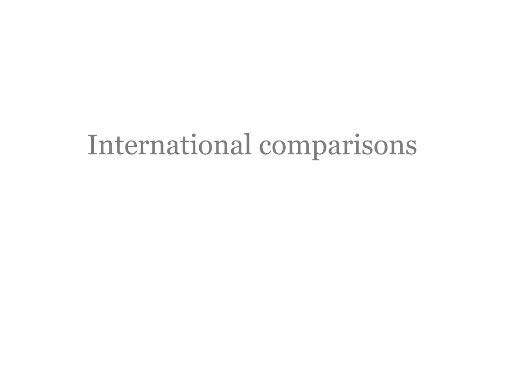 international comparisons