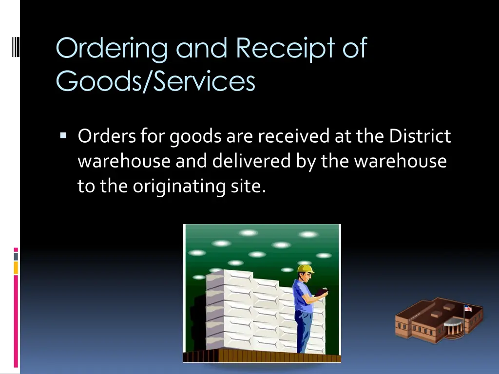 ordering and receipt of goods services 1