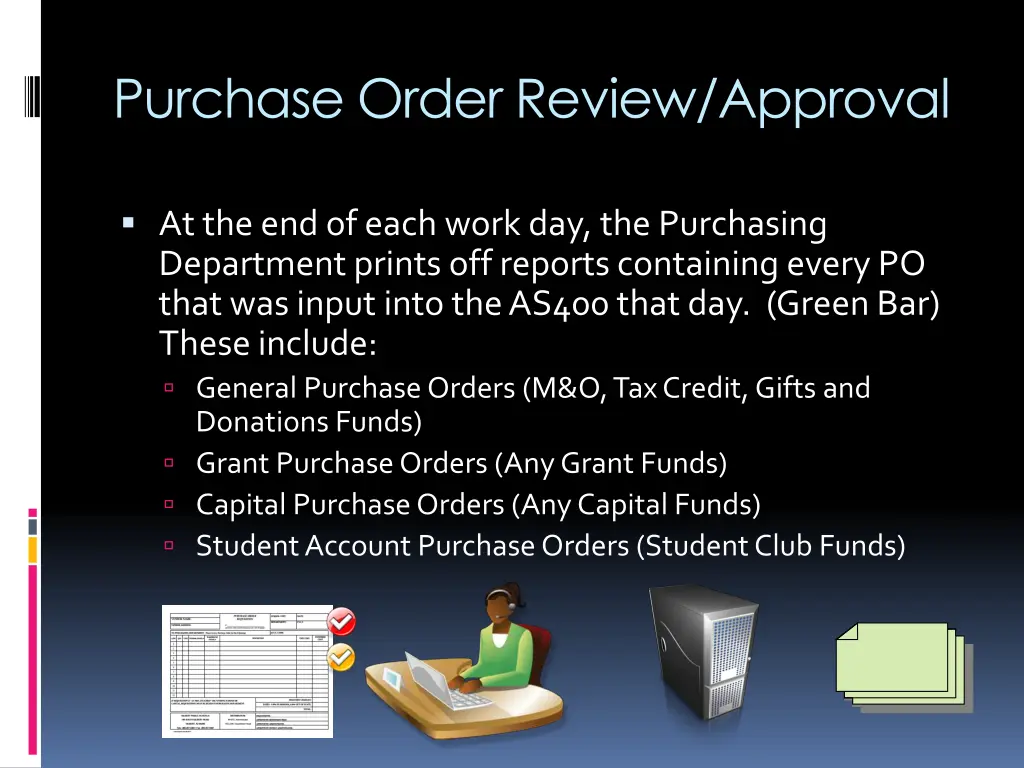 purchase order review approval