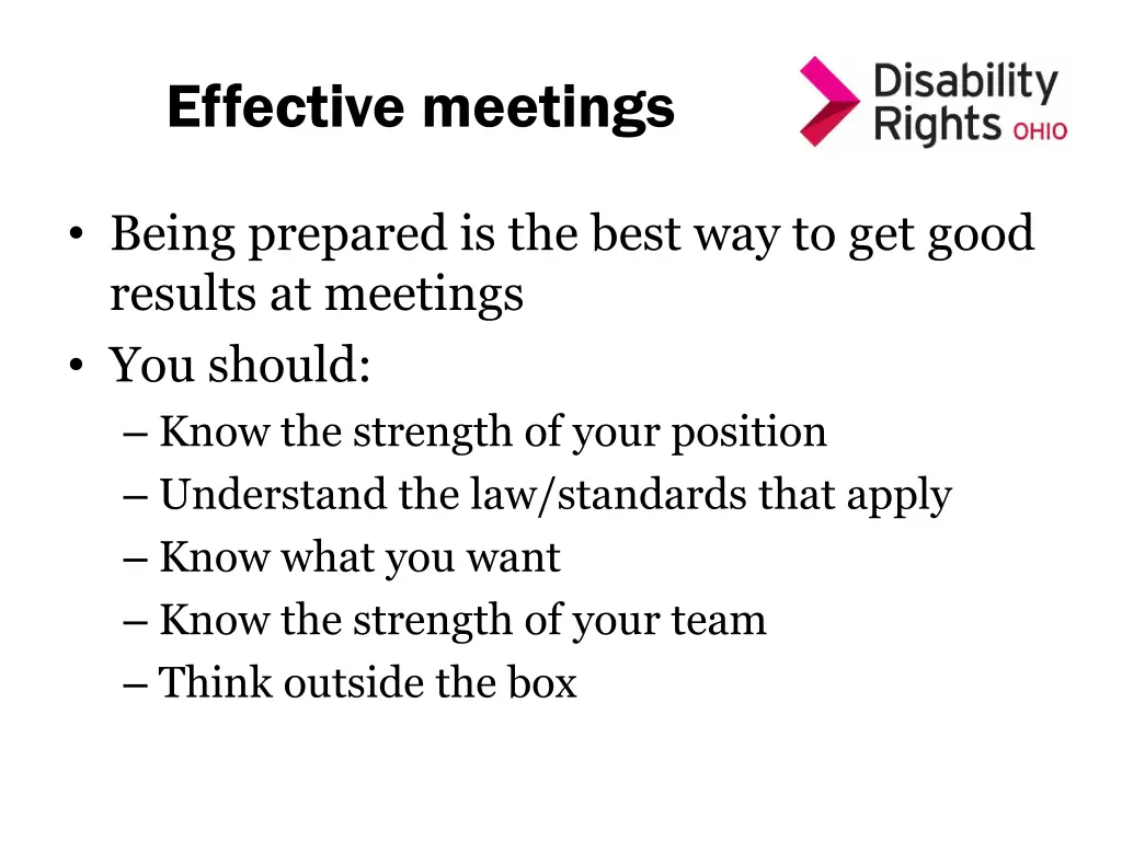 effective meetings