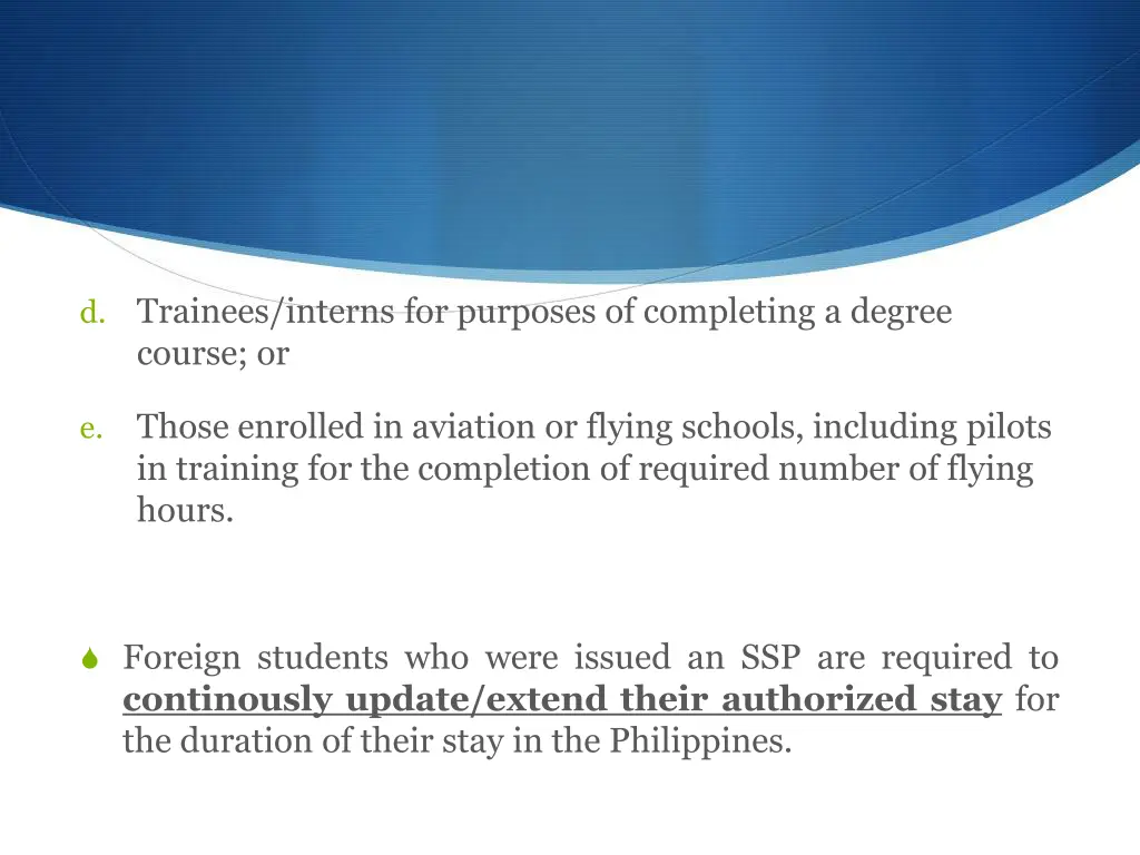 d trainees interns for purposes of completing