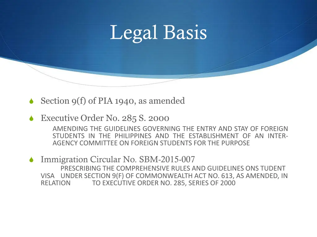 legal basis