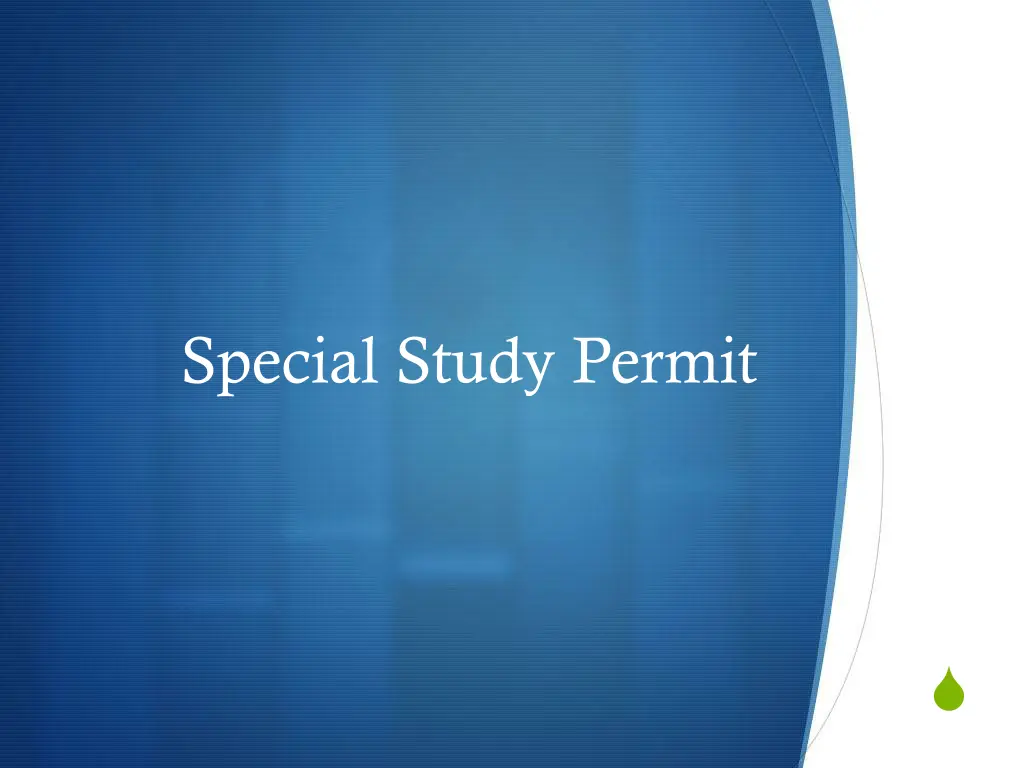 special study permit