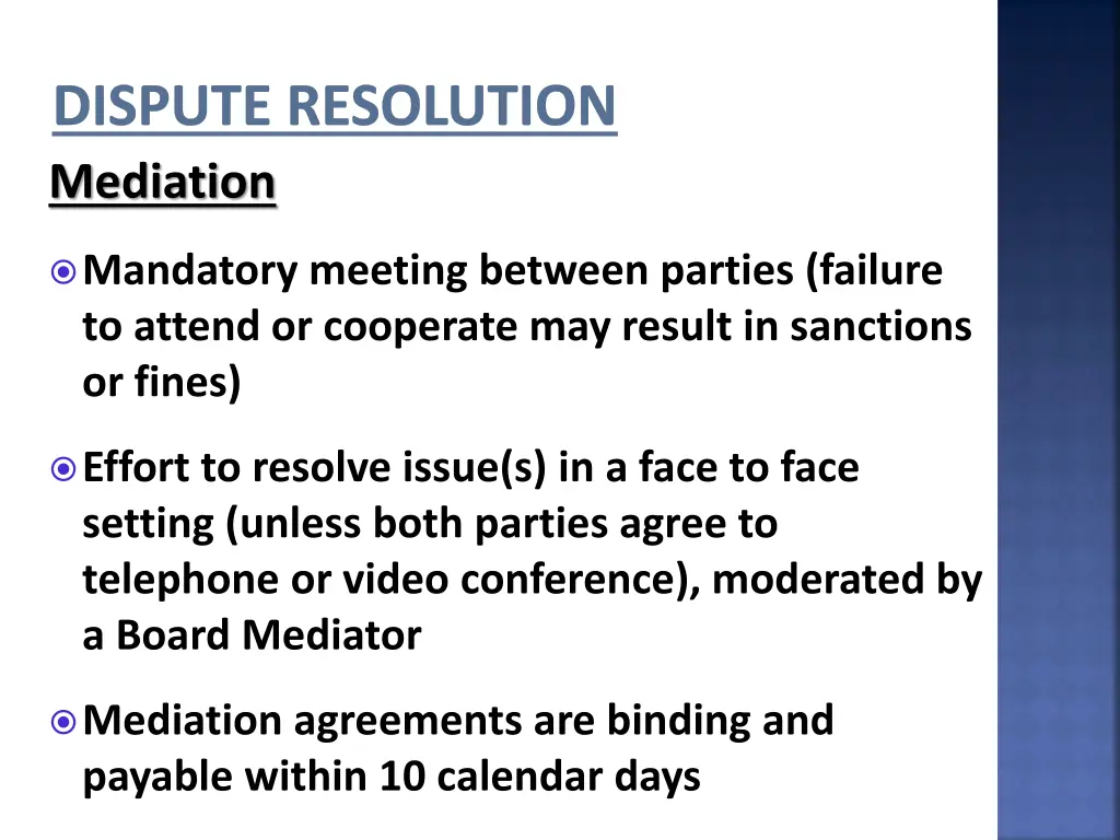 dispute resolution mediation