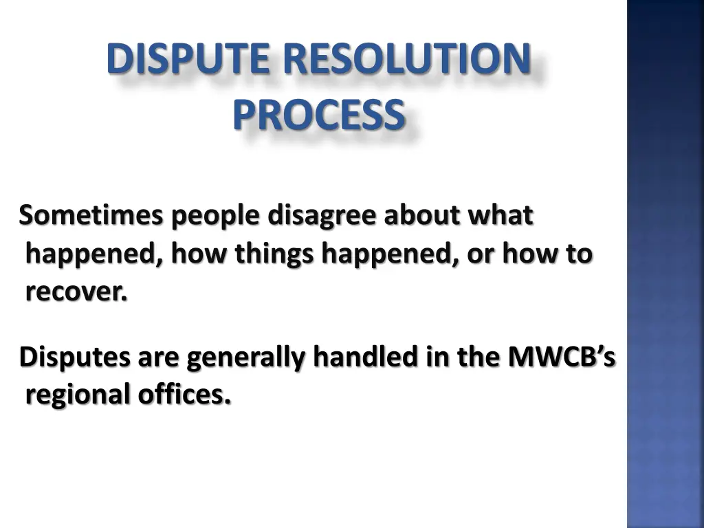 dispute resolution process