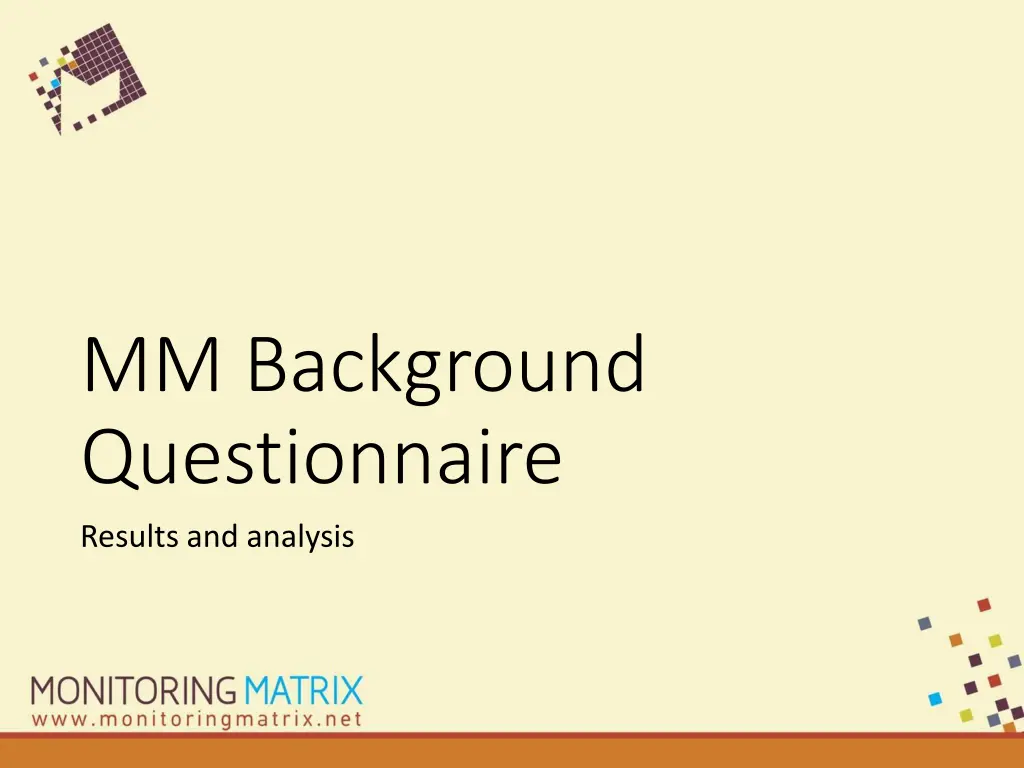 mm background questionnaire results and analysis